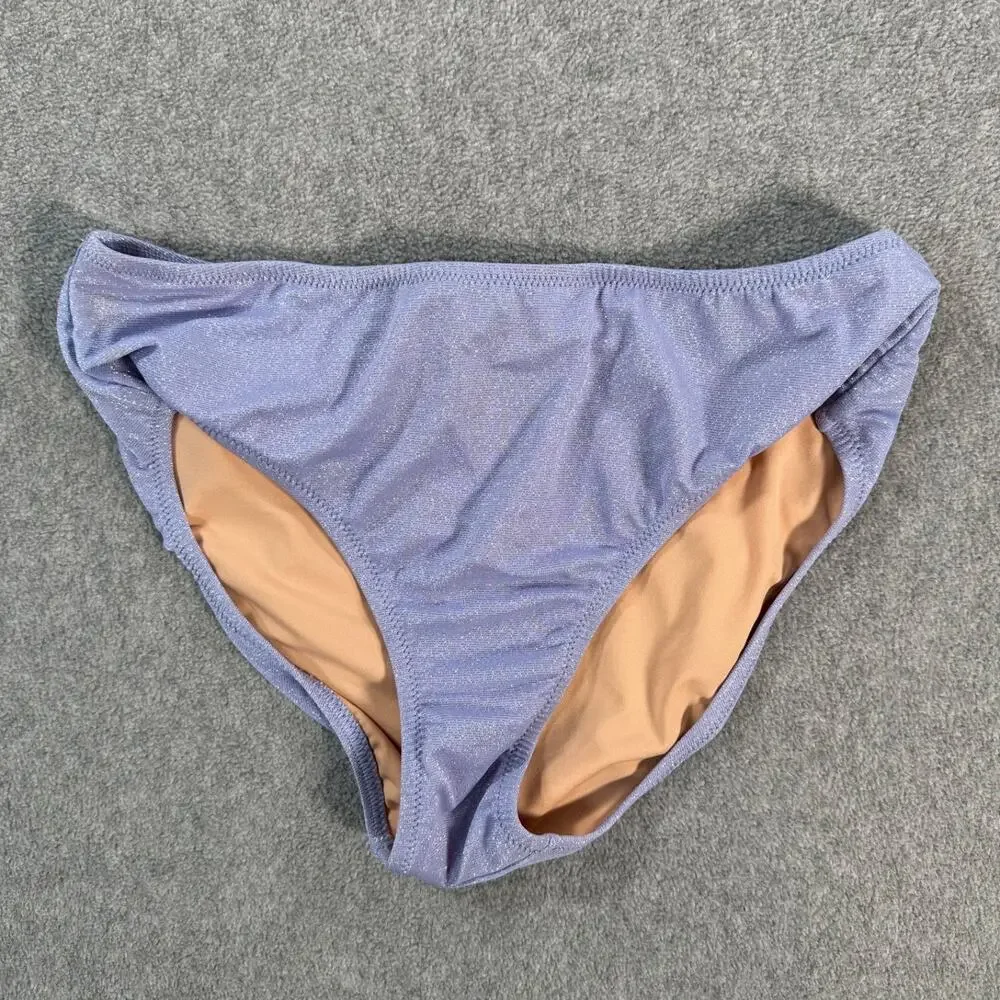 Crewcuts J.Crew Purple Shimmer Bikini Bottom Swimsuit Girls Size 14 BY073
